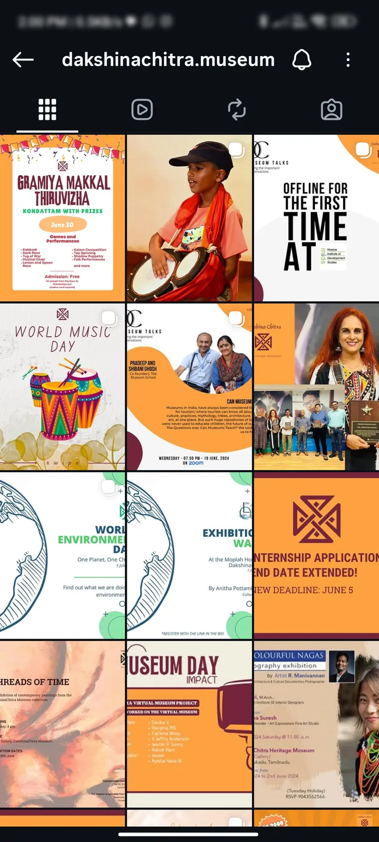 DakshinaChitra Instagram feed