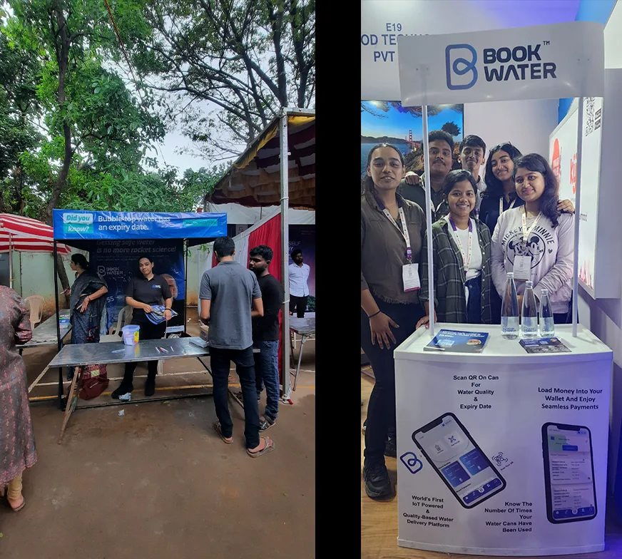 BookWater IoT-enabled cans and bottles at city events