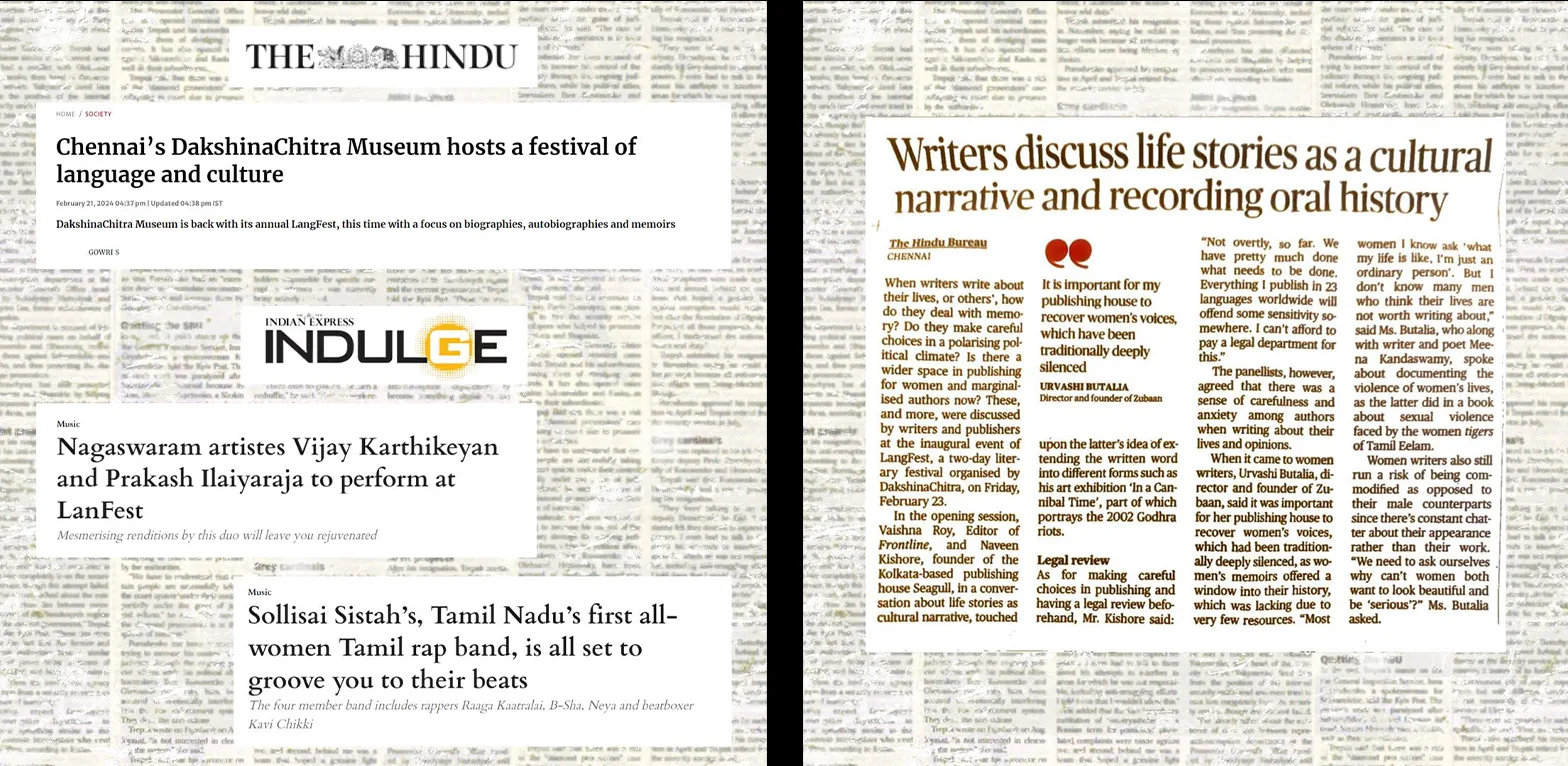 Press coverage of DakshinaChitra in leading publications