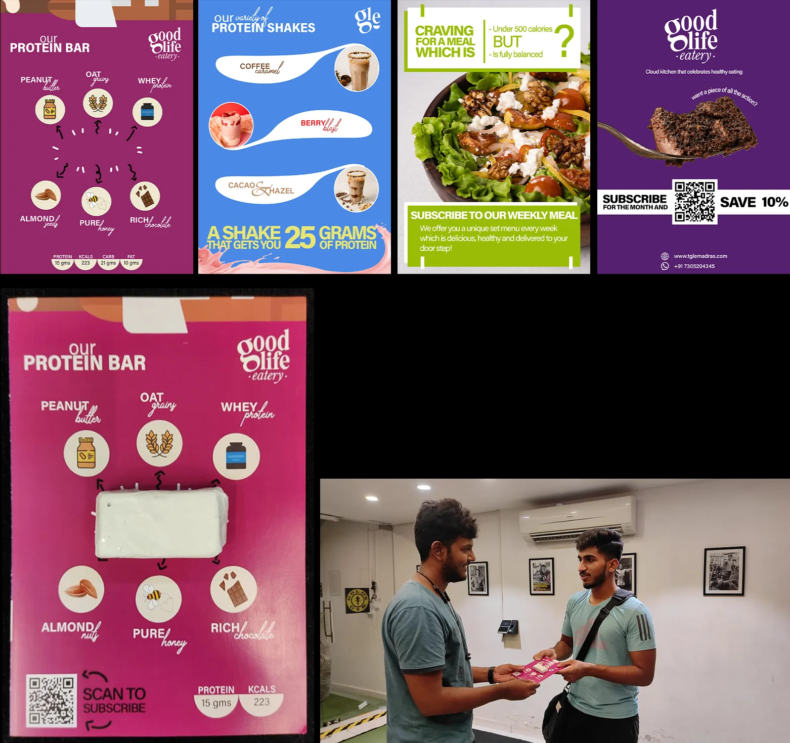 Good Life Eatery protein bar launch creatives and sampling
