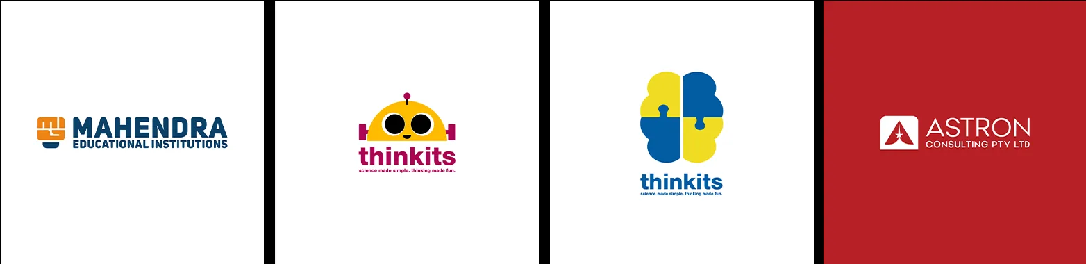 Logo explorations for Mahendra, Thinkits and Astron