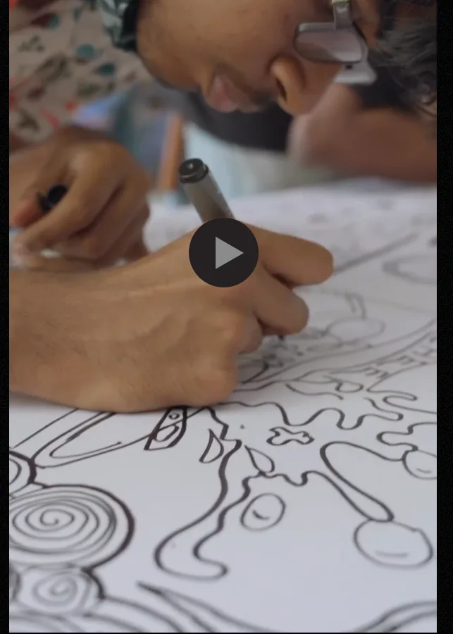Red Bull brand film — an artist illustrating a mural